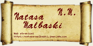 Nataša Malbaški vizit kartica